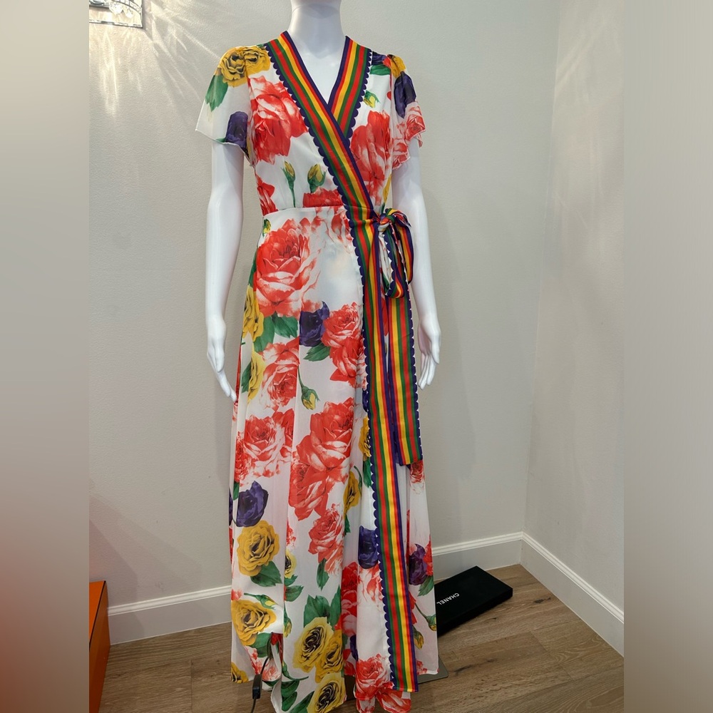 L’atiste Floral Print Wrap Dress